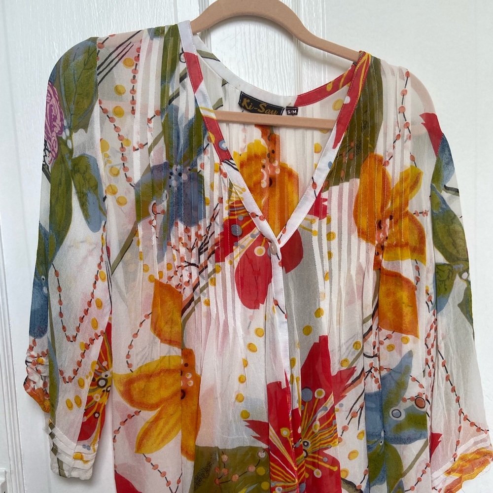 Ki-say Rayon floral blouse